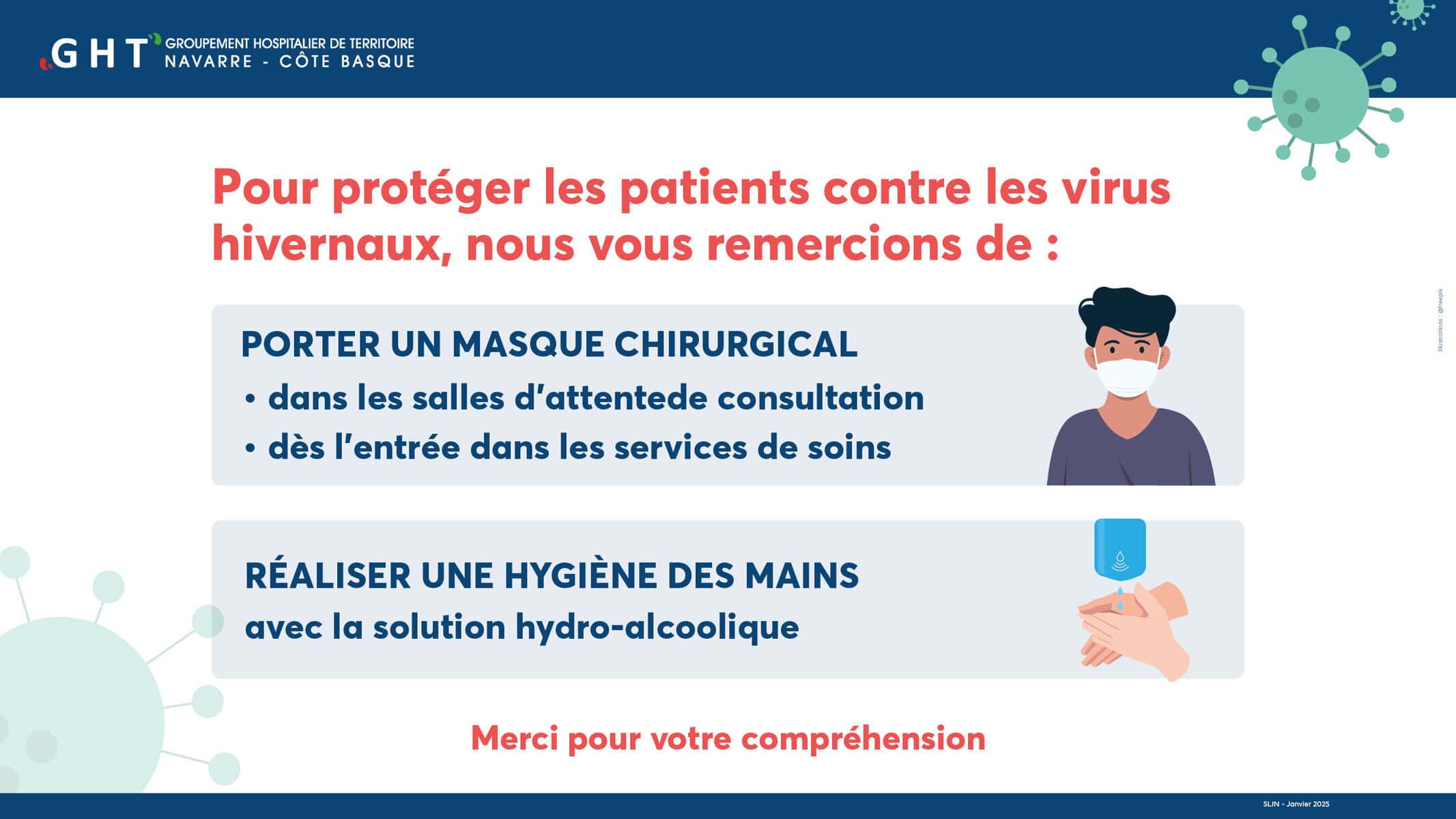 Port du masque : renforcement des mesures au sein du GHT