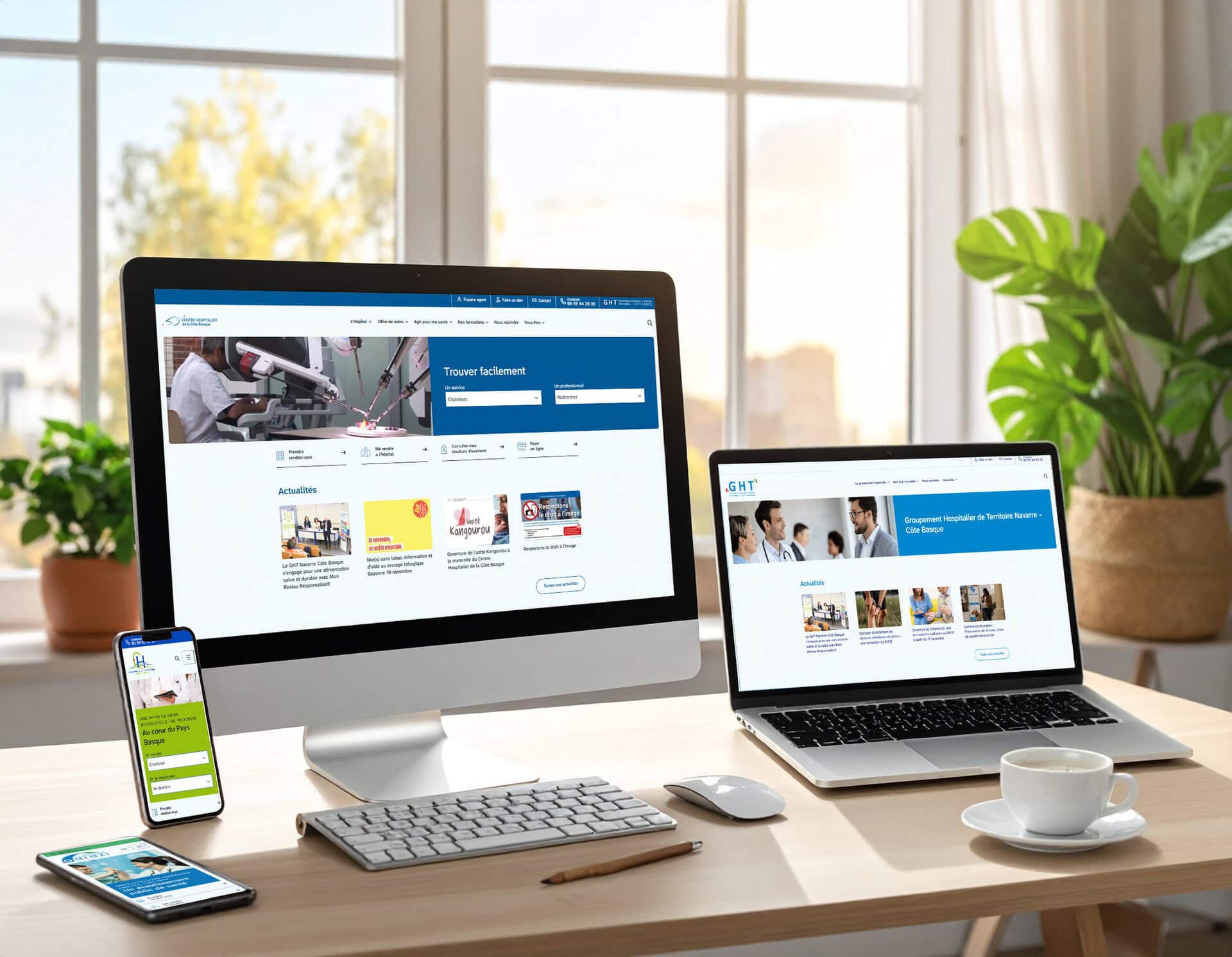 Mise en ligne des nouveaux sites web du GHT Navarre Côte Basque
