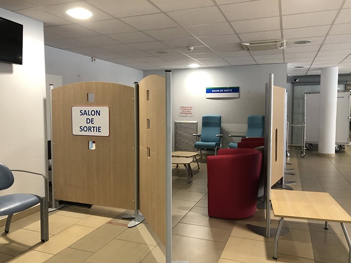 Site Saint-Léon : ouverture du salon de sortie des patients
