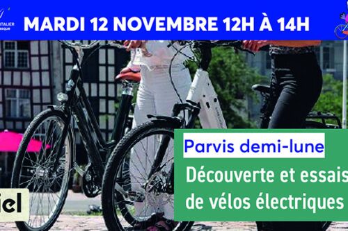 Mobilité durable : Découverte et essais de vélos électriques mardi 12 novembre