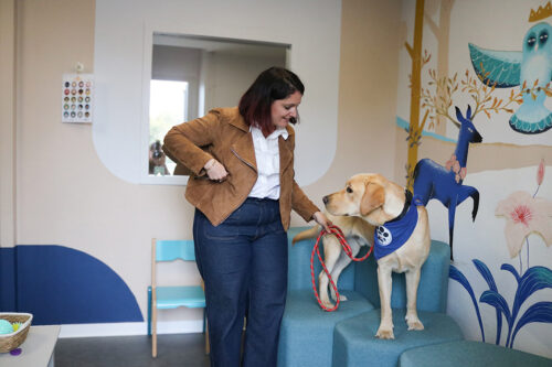 Conférence de presse : Présentation de Verrone, chien de soutien émotionnel