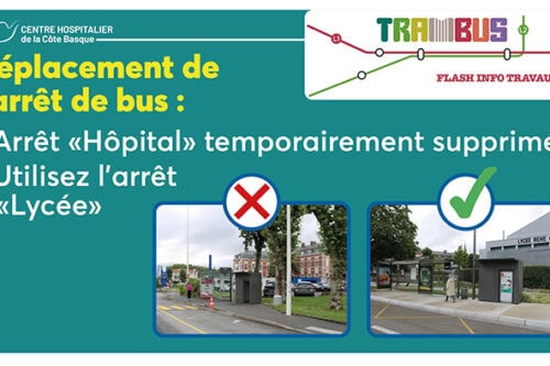 Site Saint-léon :Travaux liés à l’arrivée du tram’bus: arrêt « Hôpital « supprimé