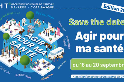 Save the date : Semaine « Agir pour ma santé » pour le personnel du GHT 16-20 septembre