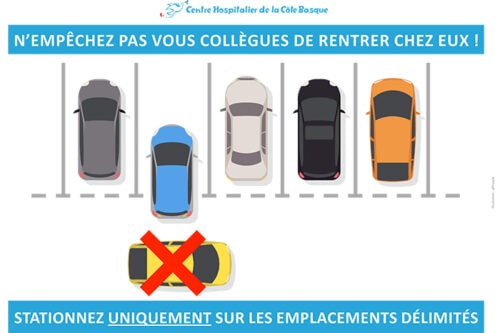 Stationnement : n’empêchez pas vos collègues de rentrer chez eux !