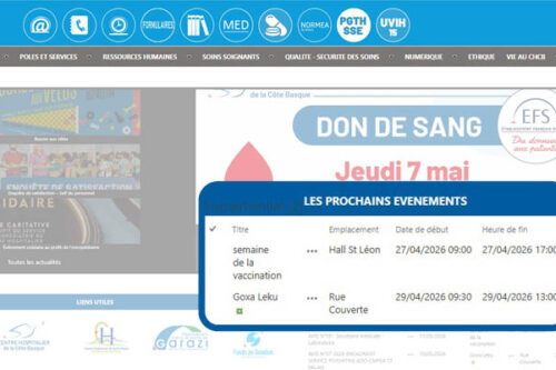 Le calendrier des événements du GHT est sur Intranet