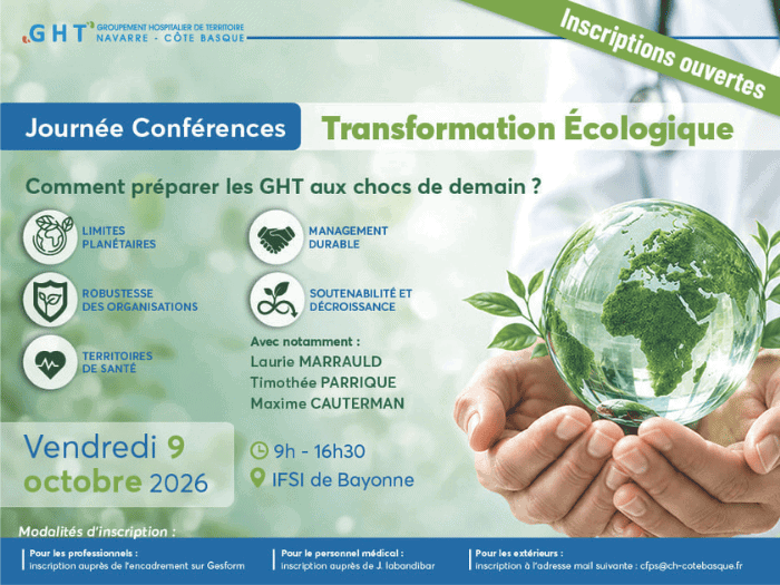 Journée de conférences : Comment préparer les GHT aux chocs de demain ? LES INSCRIPTIONS SONT OUVERTES